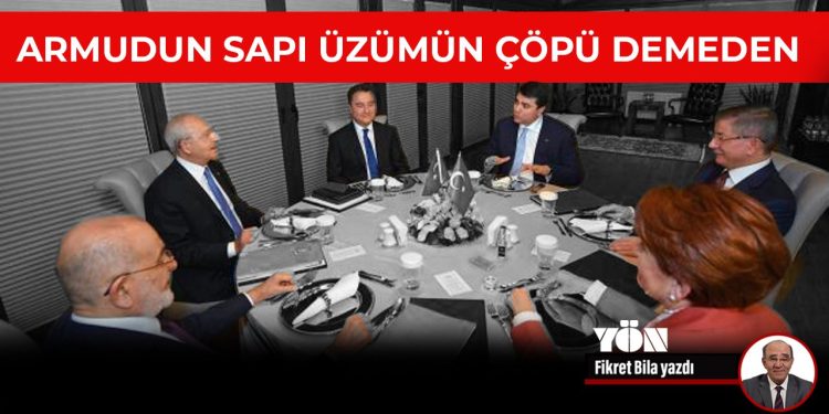 Armudun sapı üzümün çöpü demeden