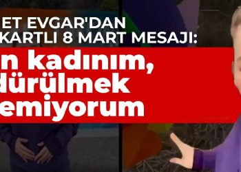 Demet Evgar’dan pankartlı 8 Mart mesajı: Ben kadınım, öldürülmek istemiyorum