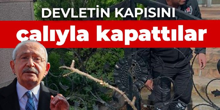Devletin kapısını ana muhalefet liderine dikenli çalıyla kapattılar