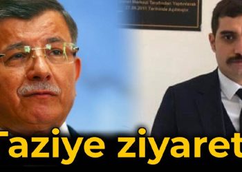 Davutoğlu’ndan Sinan Ateş’in eşine taziye ziyareti